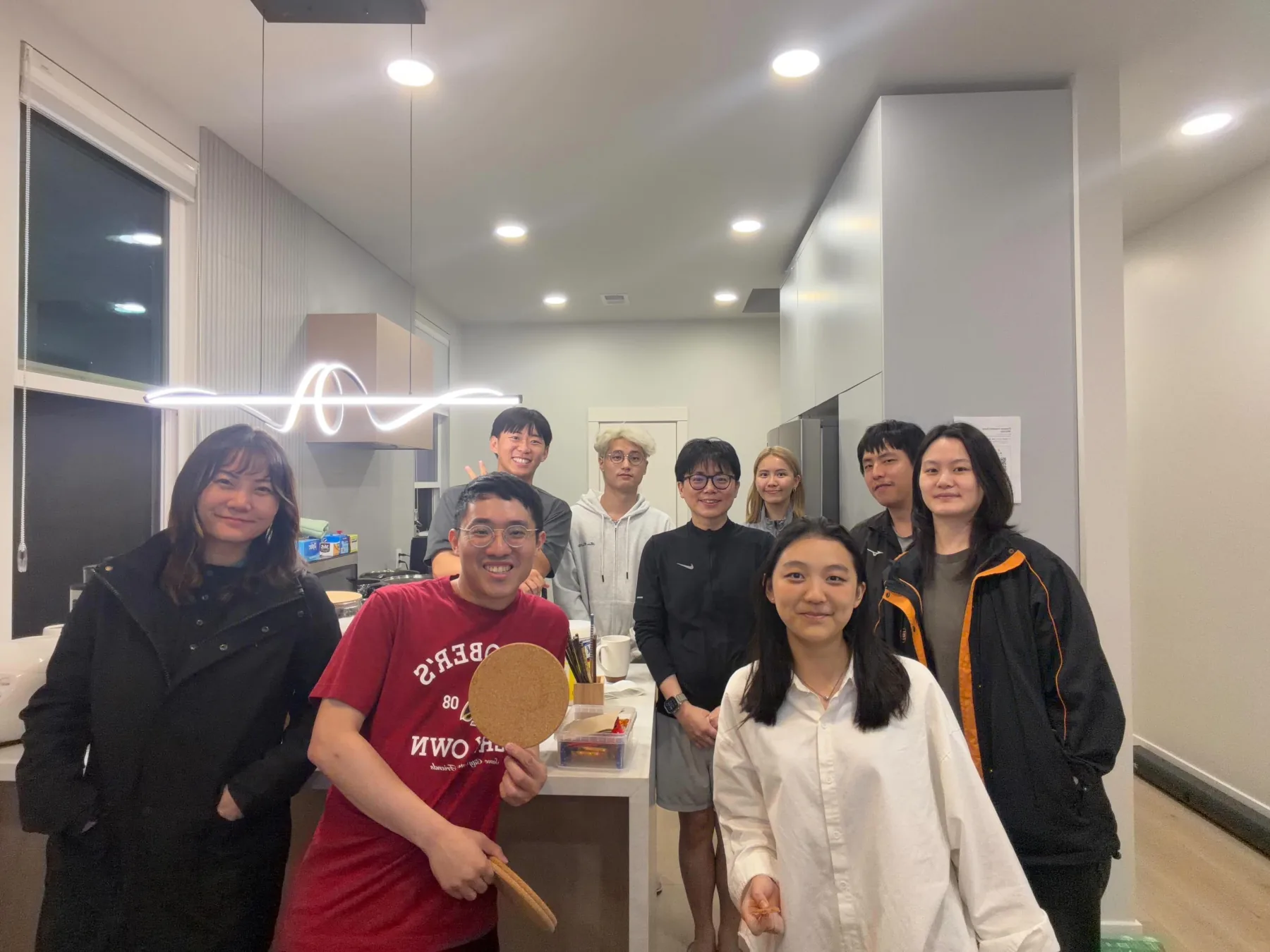 Formosa Founders House community members gathered in the kitchen
